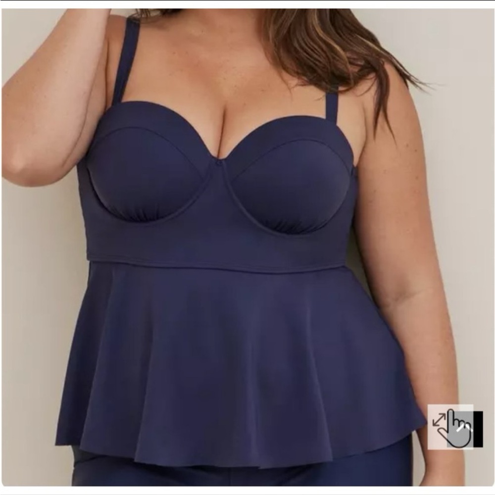 Torrid NWT Peplum tankini size 2